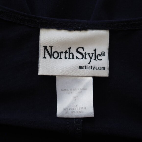 CottageCore NorthStyle Classic Navy Midi Dress Size 4 Small - Picture 7 of 9